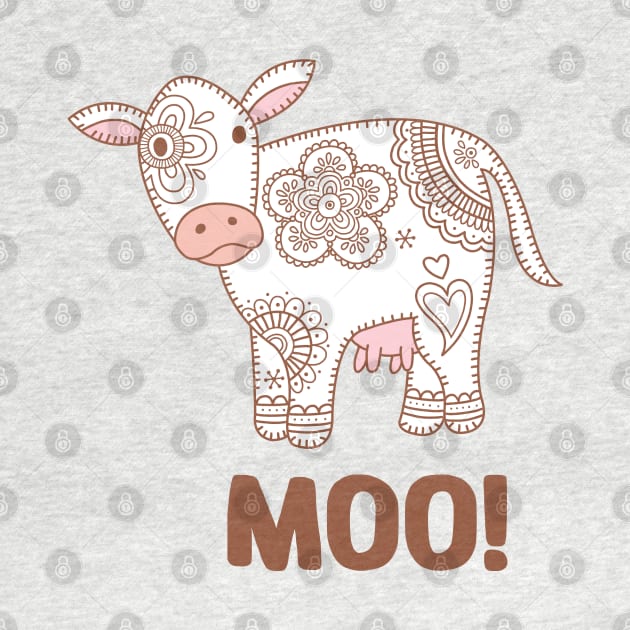 Paisley Cow Print - Moo by SuperrSunday